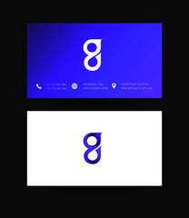 Letter G Logo icon with business card vector template. 