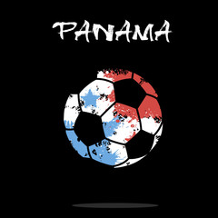 Flag of Panama as an abstract soccer ball