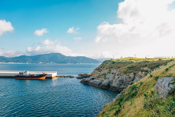 Canvas Print - Sea and nature view at Hill of wind in Geoje, Korea