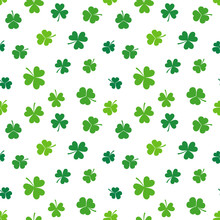 Shamrock Seamless Vector Colorful Pattern Or Background