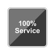 100 Prozent Service - Reflektierender App Button