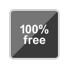 Sticker - 100 percent free - Reflektierender App Button