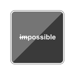 Poster - impossible - Reflektierender App Button