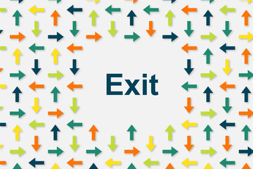 Sticker - Wallpaper Pfeile - Exit