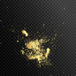 Set of gold splash on black background vector illustration