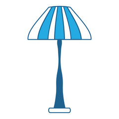 Sticker - House lamp icon over white background, blue shading design. vector illustration