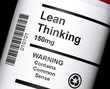 The popular business concept of Lean Thinking in tablet form.