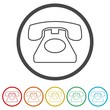© sljubisa - Old phone icon, Phone vector icon, Old vintage telephone symbol