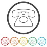 Fototapeta  - Old phone icon, Phone vector icon, Old vintage telephone symbol 