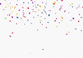 Wall Mural - colorful confetti, isolated on transparent background
