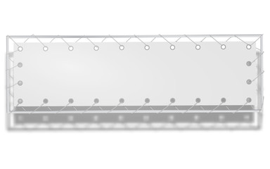 Wall Mural - blank horizontal banner, streamer, mockup, isolated.