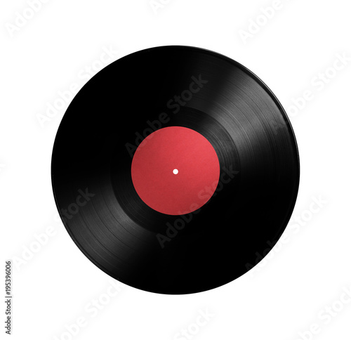 Fotografía vinyl record isolated on white background
