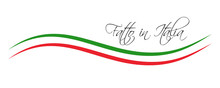 Made In Italy, In The Italian Language - Fatto In Italia, Colored Symbol With Italian Tricolor Isolated On White Background