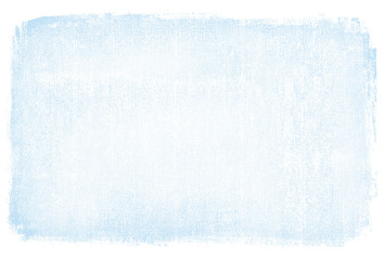 Burlap rough fabric background with a cool blue tint. White frame rough textured edges.