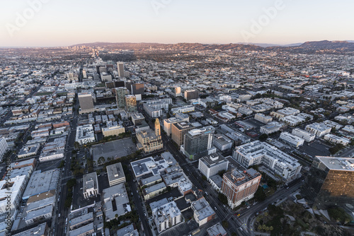 Early morning aerial view d...