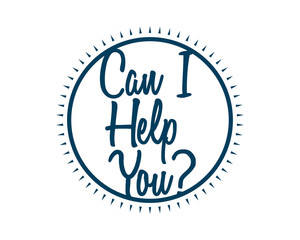Wall Mural - can i help you text icon typography typographic creative writing text image 7