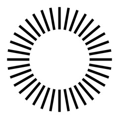Fototapete - Geometric radial element. Abstract concentric, radial geometric motif