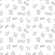 Seamless shopping sale pattern on white background