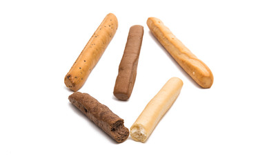 Sticker - salted bread stick isolated