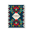 Ethnic design abstrat, colorful ethno tribal geometric ornament, trendy pattern element for business card, logo, invitation, flyer, poster, banner vector Illustration