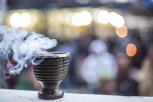 Incense Burning At A Hindu Temple In New Delhi