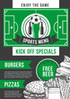 © Vector Tradition - Vector soccer sport bar football pub menu design