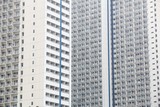 Fototapeta  - High density condominium in Philippines. Urban hell.