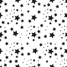 Star Seamless Pattern. Cute Kids Star Seamless Pattern. Seamless Patter With Stars. Star Background. Babies Fashion. Vector Illustration, Eps 10