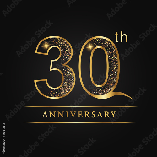 Fotografía anniversary,aniversary, thirty years anniversary celebration logotype