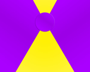 Poster - Simple bright saturated purple and yellow background