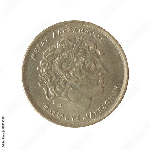 Poster Obverse of vintage 100 Drachma coin made by Greece 1994