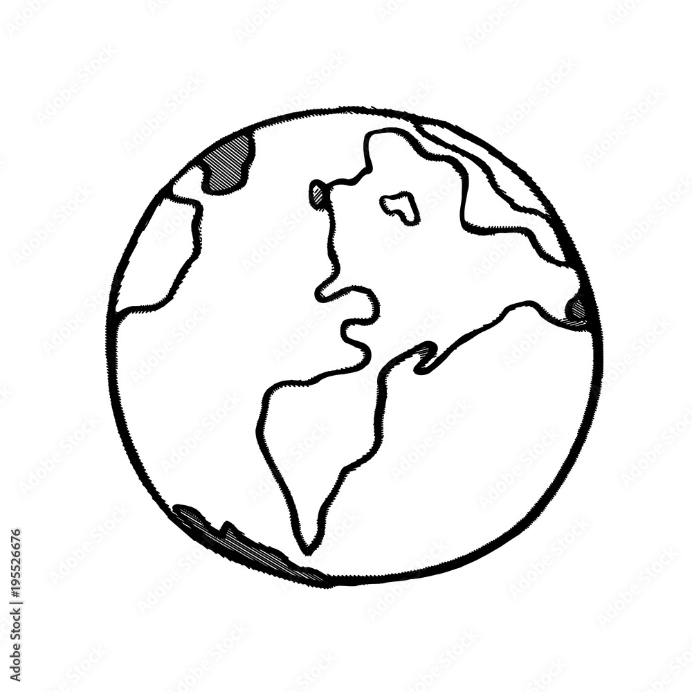 Earth globes isolated on white background. Flat planet Earth icon Stock ...