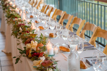 Wedding Reception Table at Winery Wedding