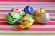 Homemade colorful Easter eggs
