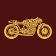 © creatifolio - Old vintage motorcycle cafe racer retro design