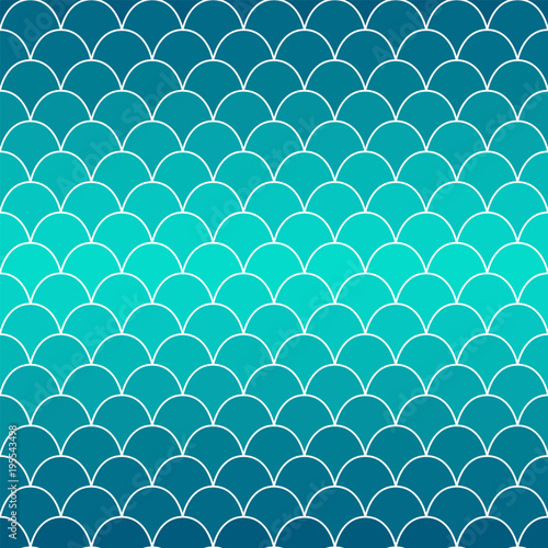 Texture Of Fish Scales Background In Blue Gradient Seamless