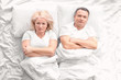 © Africa Studio - Senior couple with problem in relationship on bed
