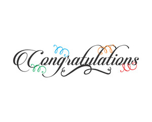 Wall Mural - congratulations typography typographic creative writing text image