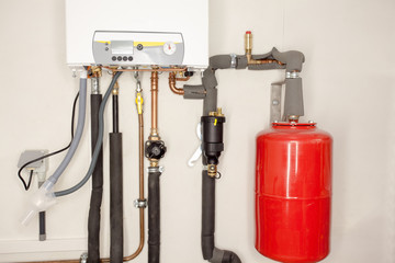 Wall Mural - connection of heating and hot water