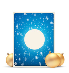 Wall Mural - vector template with Christmas balls with golden balls.