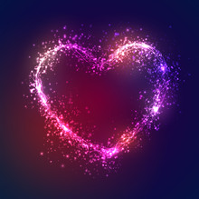 Bright Glowing Heart, Neon Flashes, Love And The Day Of The Holy Valentine.