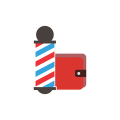 Wall Mural - Wallet Barber Logo Icon Design