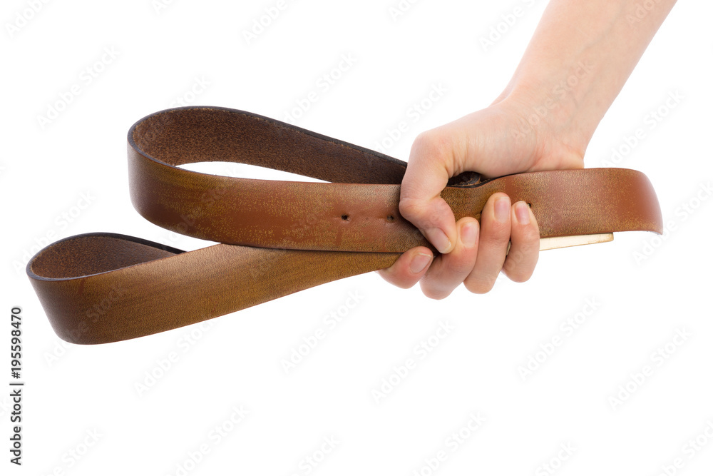 belt in hand