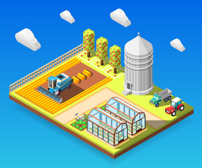 Poster -  Agricultural Isometric Design Concept