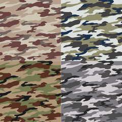 Wall Mural - seamless camouflage pattern design