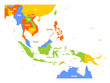 Vector map of Southeast Asia.