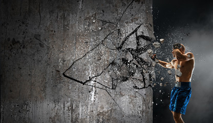 Poster - Strong enough to challenge it. Mixed media