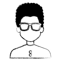 young man with glasses avatar character