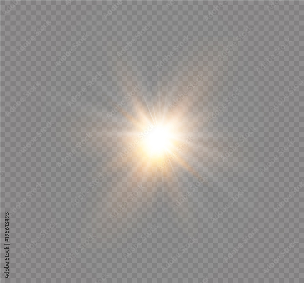 star on a transparent background,light effect,vector illustration. burst with sparkles. - obrazy, fototapety, plakaty 