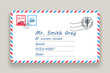 Mailing postal address mail letter post stamp vector illustration